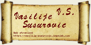 Vasilije Susurović vizit kartica